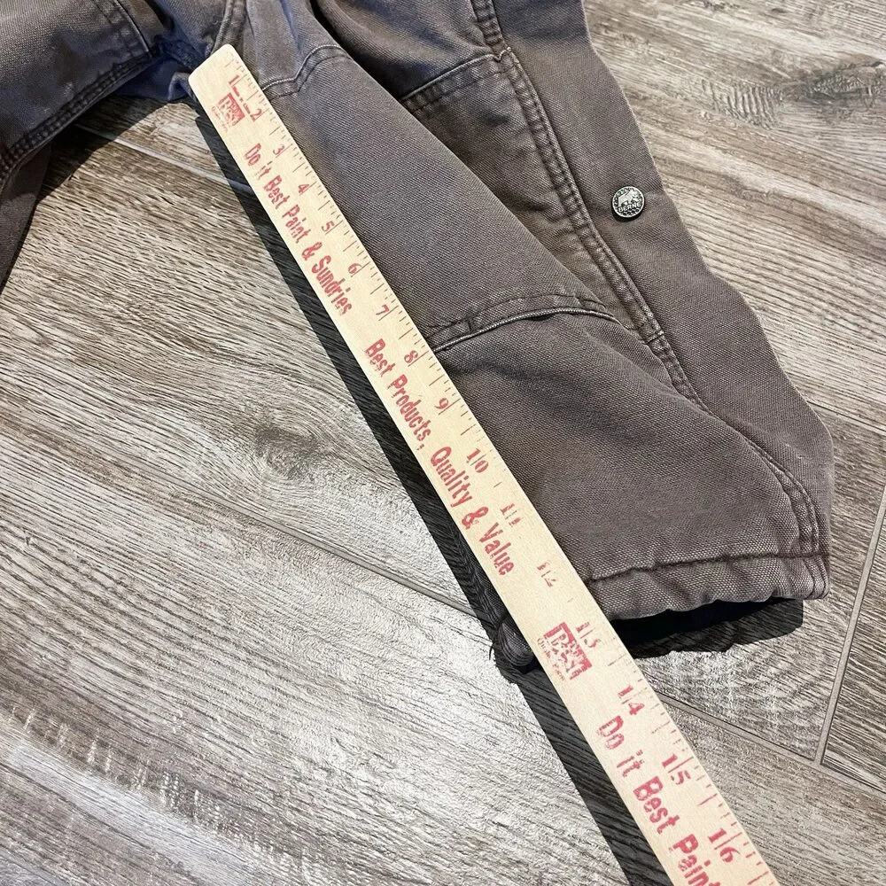 Berne Double Knee Overalls 3T Brown Toddler Heavyweight Lined Pocket Leg Zippers